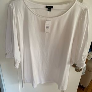 Ann Taylor Factory white short sleeve shirt with tags